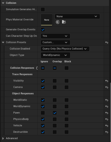 CollisionSettings